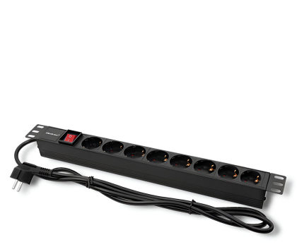Power Distribution Unit (PDU) Qoltec Listwa zasilająca PDU do RACK 19'' 1U 16A  8xSCHUKO  2m